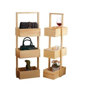 Wholesale Wood Natural Color 3tier Bamboo Rack Shelf Standing Waterproof from china suppliers