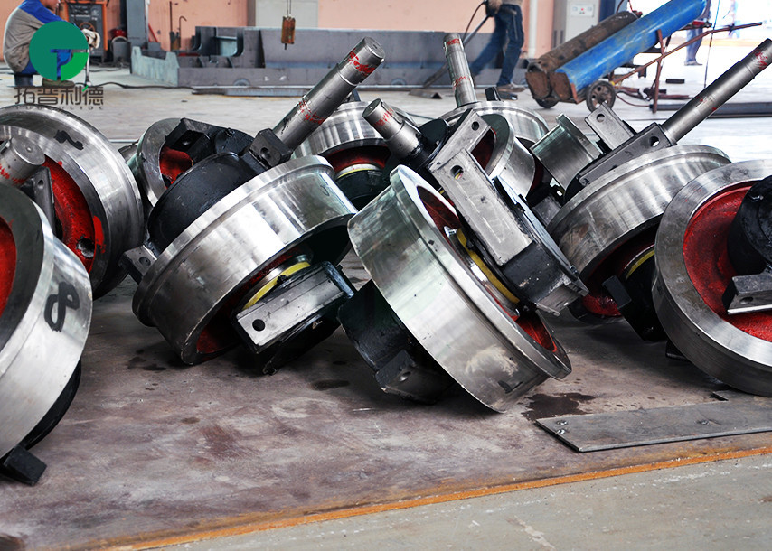 Anti Rust Rail bogie wheel mounted on slope rails with stainless steel material
