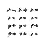 Nylon Car Clips Push Retainer Pins Kit White Black Blue