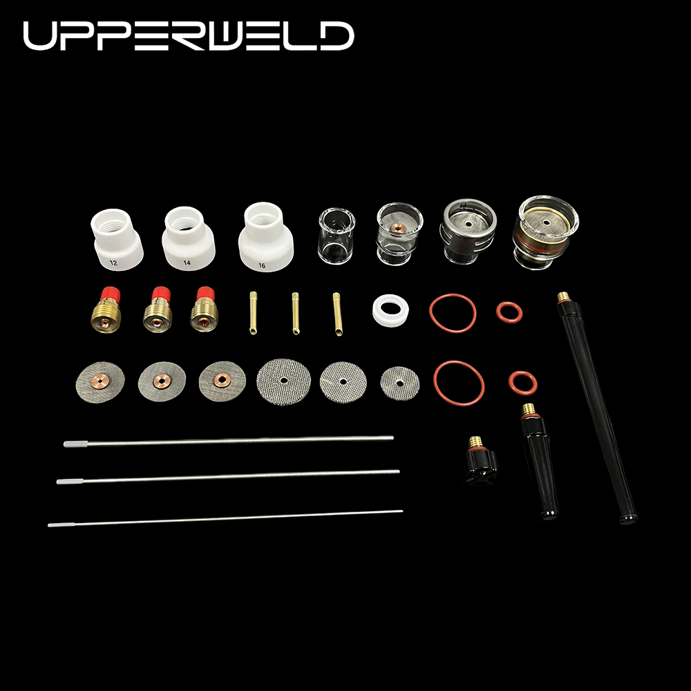 Welding Torch Accessories 48PCS Clear Nozzle Spare Parts Include Collet Upperweld