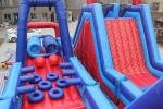 U - Shape Giant Inflatable Outdoor Games , Rugged Warrior Challenge 180 Degree
