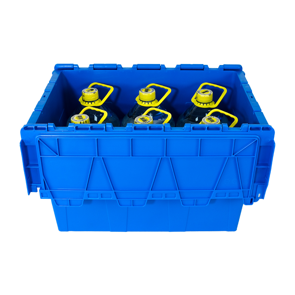 Nested Plastic Container Logistic Nesting PP Plastic Box with Lid Customized Color