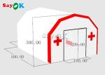 Inflatable Emergency Tent Oxford Cloth Inflatable Medical Tent / Cube Decontamin