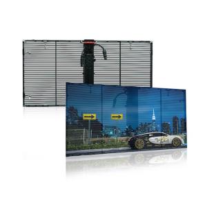 Wholesale 1000x1000mm Outdoor Transparent LED Screen Outside DIP346 Curtain from china suppliers