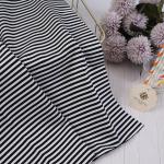 Cotton Striped Sweater Knit Fabric , 200cm Winter Striped French Terry