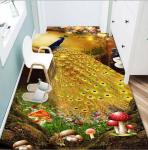 Peacock Pattern Household Bedroom Living Room Floor Carpet Special Style