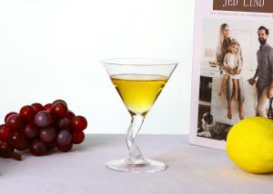 Wholesale No Deformation Crystal Hand Blown Martini Glasses , Z Stem Vintage 4 Oz Martini Glasses from china suppliers