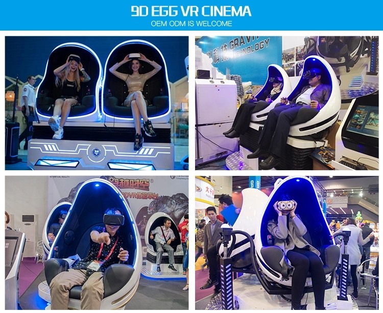 Cinema Business Virtual Reality Simulator 1 / 2 / 3 Seat 9d VR Egg For Shop