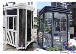 Wholesale Prefab Tempered Glass Security Guard House Flexible Layout Shed from china suppliers