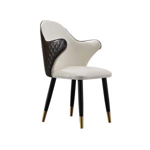 Wholesale Black Leather Modern Dining Armchair Rust Treatment High Density Foam Filled from china suppliers