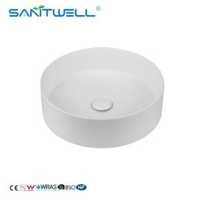 Wholesale Chaozhou Popular 400MM Bathroom Sink Round Hand Wash Ceramic Basin Above Counter Basin from china suppliers