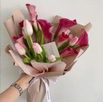 Macaron solid-color paper flower bouquet thickened packaging paper waterproof