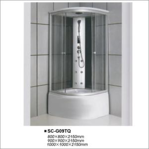 Wholesale Quadrant Sliding Glass Steam Shower Cabin Curved Shaped Multi - Functional from china suppliers
