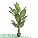Artificial Golden Dieffenbachia Plant 43 Inch Tall Fake Tropical Lifelike Tree