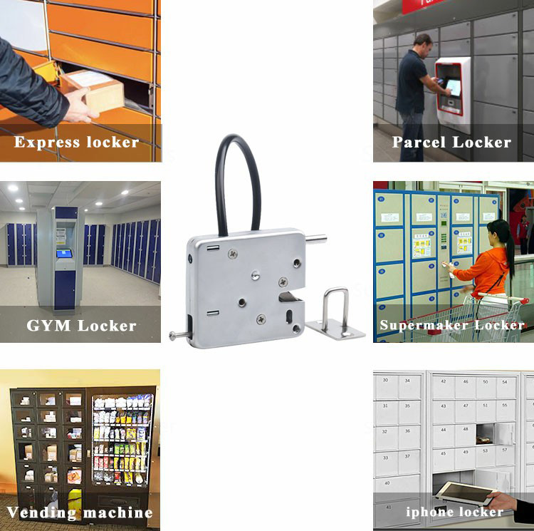 Silver 430 stainless steel Solenoid Cabinet Lock For Vending Locker