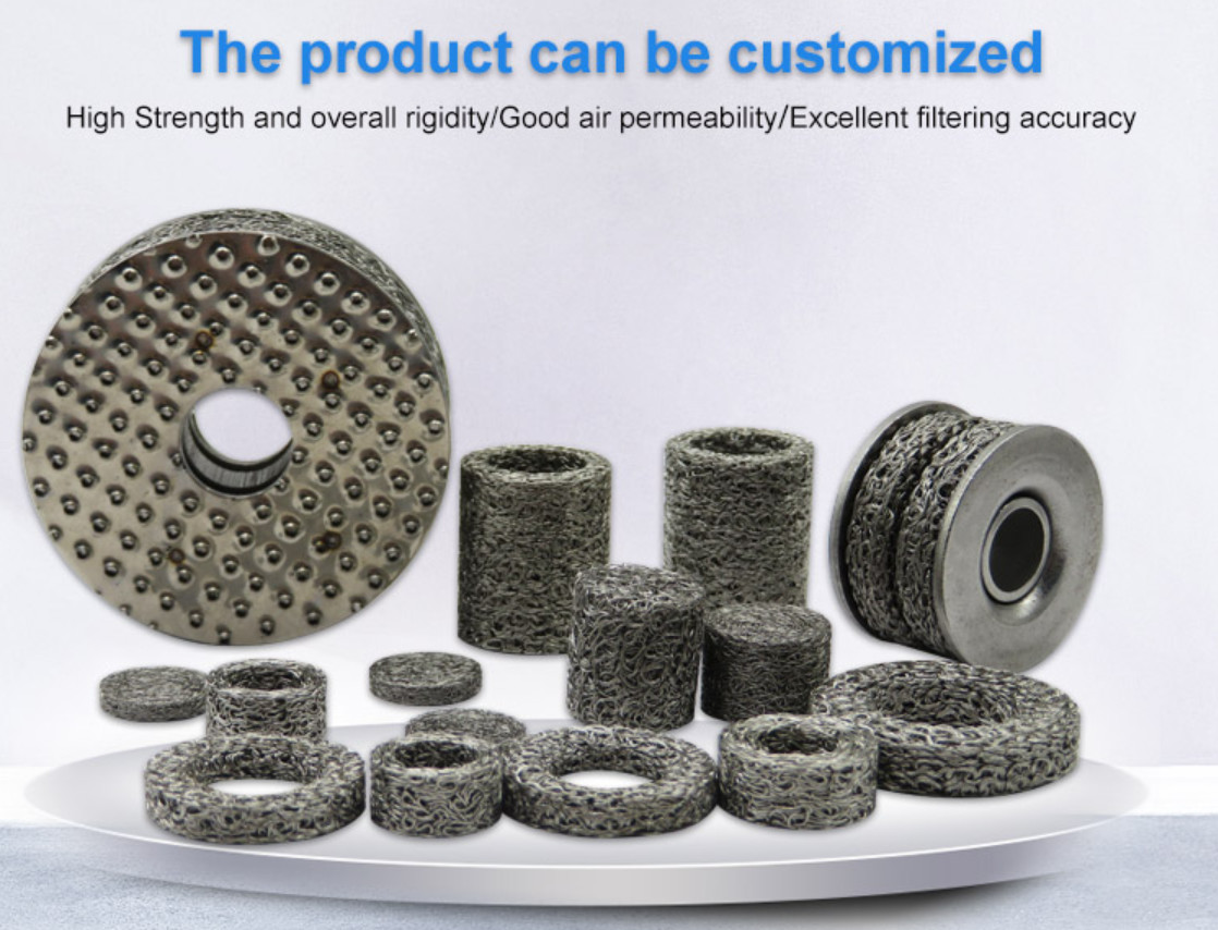 Silver Compressed Knitted Mesh Filter 0.1mm 0.19mm Free Sample Available