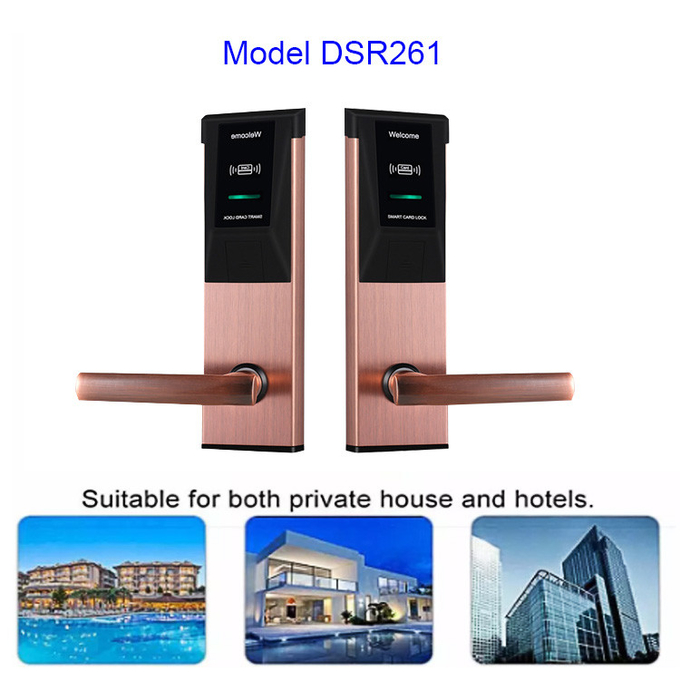 American Standard Mortise Hotel Electronic Locks With Smart RFID Card And Mechanical Key