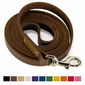 Wholesale Water Resistant Heavy Duty Leather Dog Leads Handmade Full Grain 14 Inches Long from china suppliers