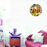 Wall UV Clock for Bedroom Glass Sublimation in European/America/South Africa