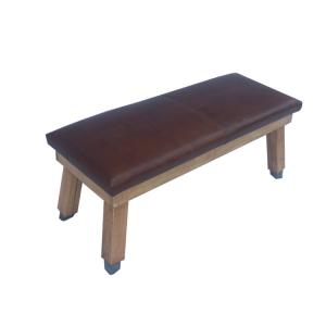 Wholesale Hand Made Industrial Genuine Leather Bar Bench Long Leather Foot Bench from china suppliers
