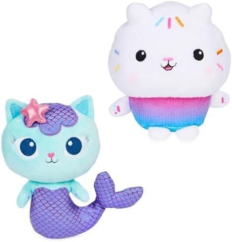 Gabby’s Dollhouse, 7-inch Kitty Fairy Purr-ific Plush Toy, Kids Toys for Ages 3