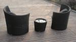 Outdoor Garden Brown PE Rattan Obelisk Chair With Aluminum Frame