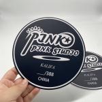 Waterproof Self Adhesive Die Cut Sticker Custom Round Black
