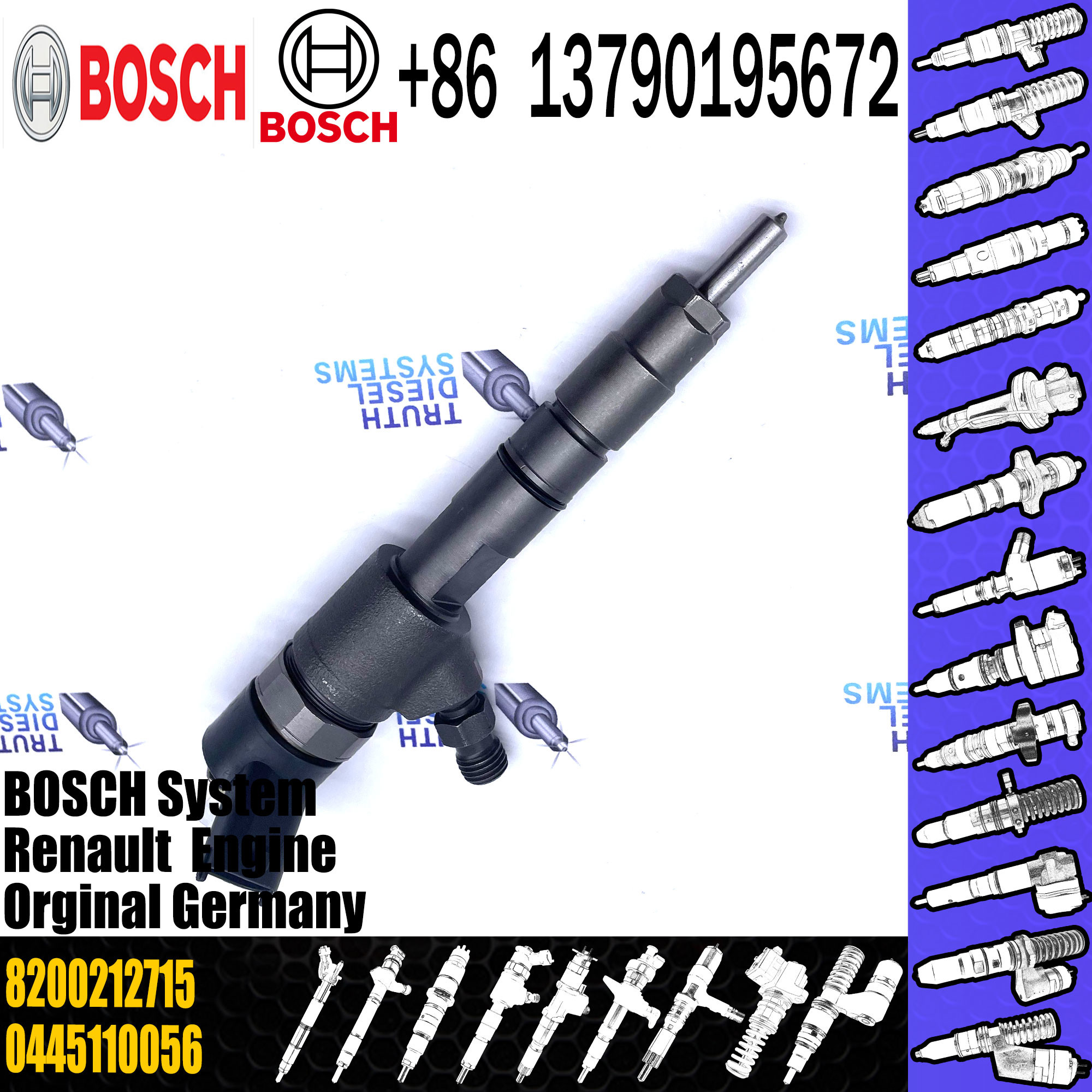 Original New 0445110146 Common Rail Injector For / Opel / Vauxhall 8200212715 8200238528 8201408754 9625542580