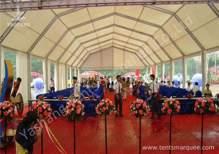 Double Pitch Roof Hard Extruded Aluminium Frame Tents , 15 x 40M Outdoor Party Tents