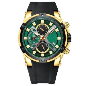 Wholesale Men'S Casual Alloy Quartz Sport Watches Multifunctional Chrono Silicone 3ATM from china suppliers