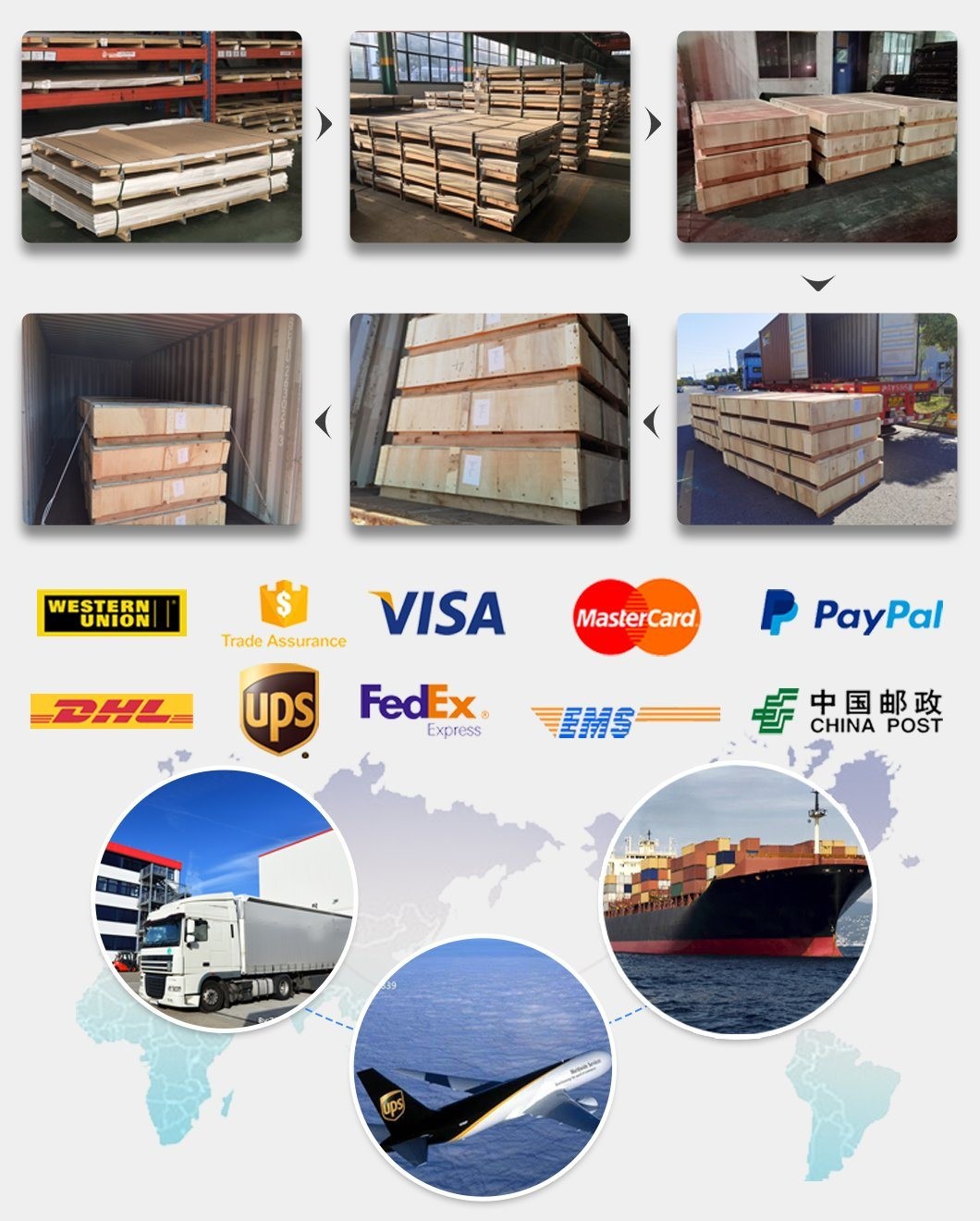6061 Aluminum Alloy Sheet 5754 1050 Plate 5083 4032 5052 500-2000mm