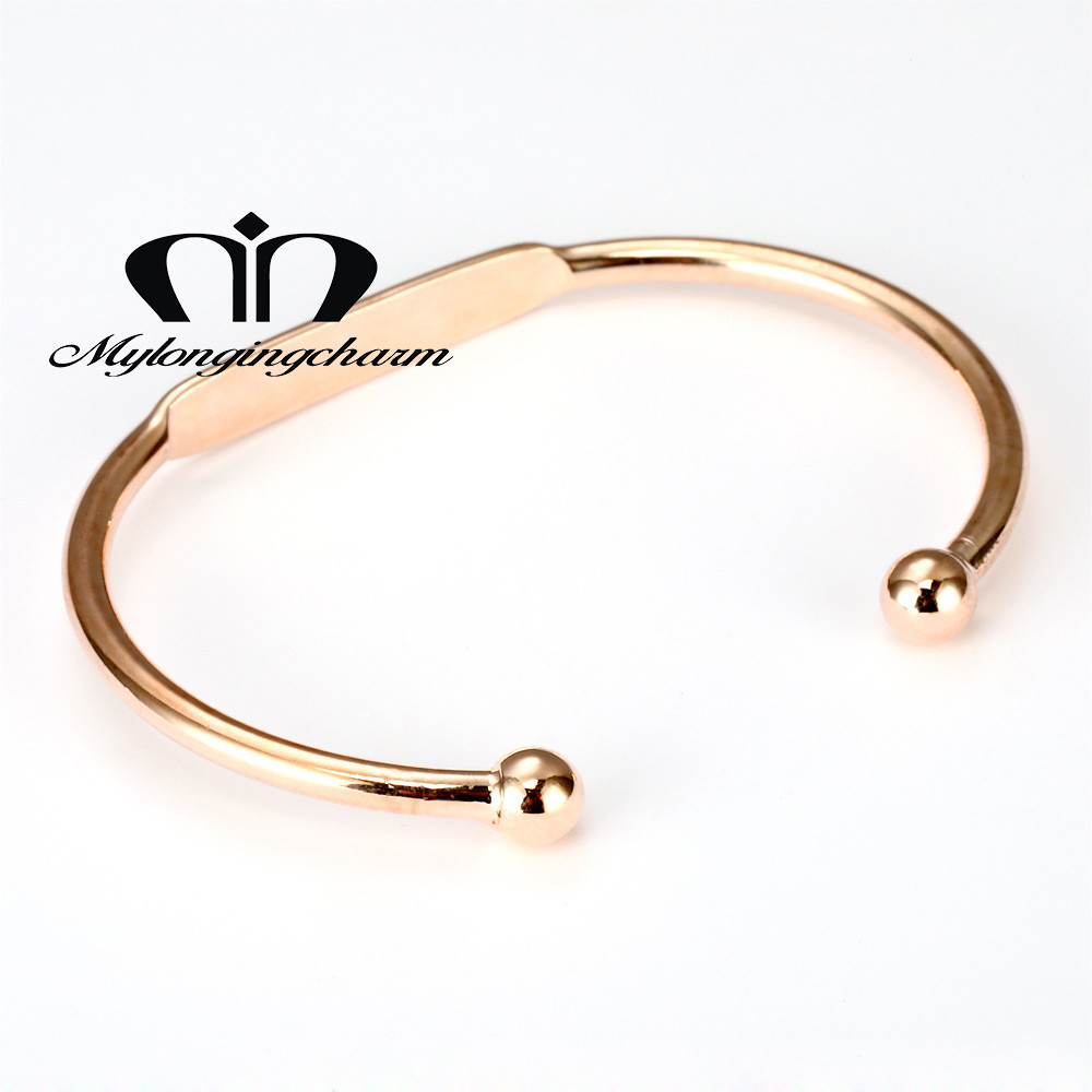 55MM Adjustable Cuff Womens Engraved Bracelets