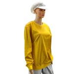 Yellow 5mm Stripe 99% Cotton+1% Carbon Fiber ESD Anti-static Long Sleeve Shirt
