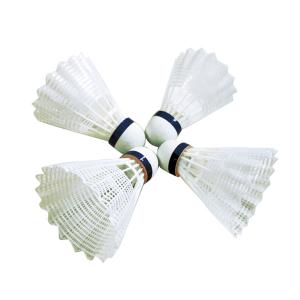 Wholesale Nylon Badminton Training Shuttlecock White Cross Fitness Goose Feathers Badminton from china suppliers