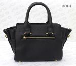 Small Ledis Hand Bag , Female Black Color PU Tote Bag With 23*12*18cm Size