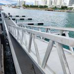 Marine Aluminum Dock Gangway Aluminum Alloy Frame HDPE Modular Pontoon