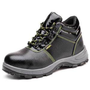 Wholesale Lightweight Construction Safety Shoes Black Real Leather Boots Unisex from china suppliers