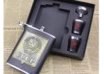 Kitchen Household Items Leather Patch 8oz Hip Flask Wine Set Russian Style