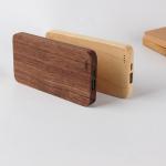 Small Size 6000mAh Wooden Power Bank , Wireless Charging Battery Bank