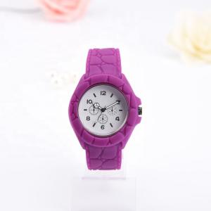 Wholesale Promotional Gifts Silicone Rubber Bracelet Watch Purple Color With RoHS & CE Approval from china suppliers