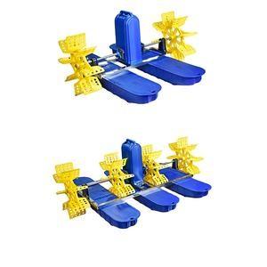 Wholesale 4 Impellers Fish Farm Aerator 380V SS304 Motor Paddle Wheel Aerator HDPE Float from china suppliers