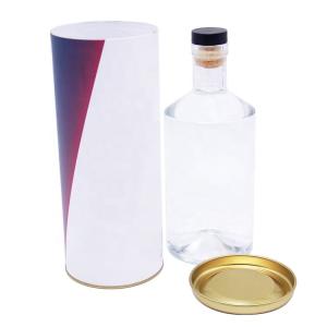 Wholesale Metal Lid Gift Box For Champagne Bottle Biodegradable CMYK Printing from china suppliers