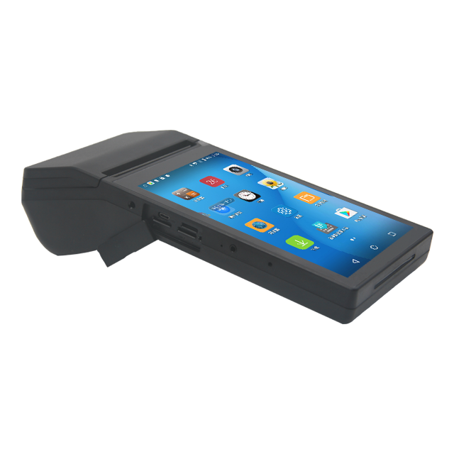 BT 4.0 Speaker Hi-Fi Dual Channel 7 Inch Handheld Android Tablet Mobile Pos Terminal With 80mm Thermal Printer