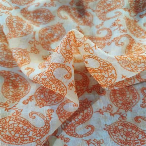 70gsm 56" Crinkle Chiffon Fabric 50d For Ladys Skirts