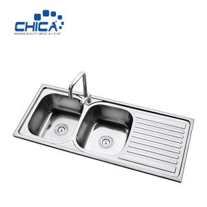 Wholesale Double Bowl Kitchen Sink SUS304 Stainless Steel Kitchen Sink Press Kitchen Sink For House from china suppliers
