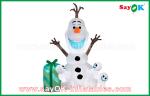 210D Oxford Cloth Inflatable Cartoon Characters Popular White Snowman / Olaf