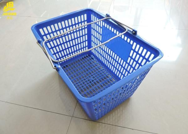 Light Weight Plastic Grocery Hand Baskets , Hand Held Retail Store Shopping