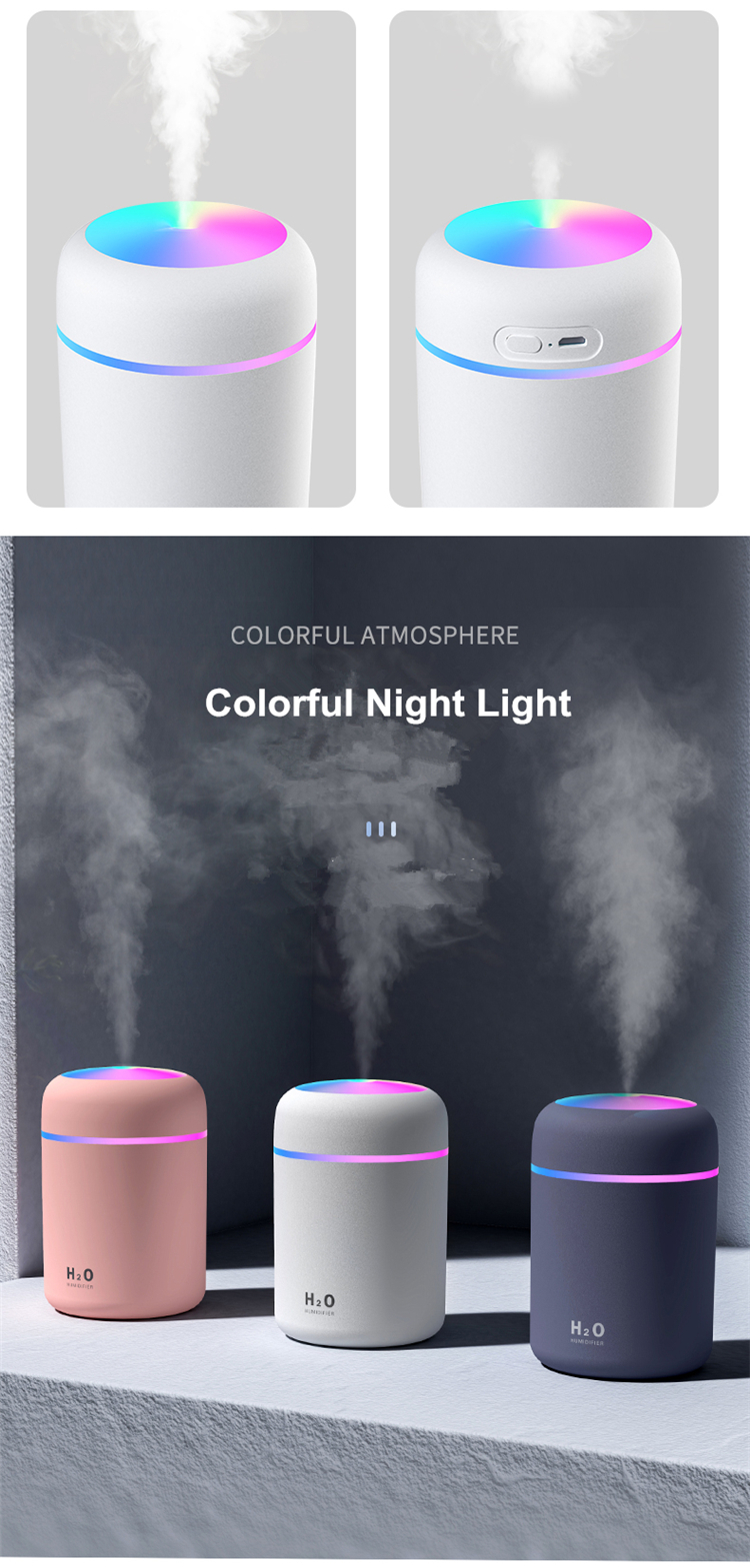 Homefish OEM Luftbefeuchter New 2021 Air Humidifier products unique Umidificatore car Humidificateur diffuser Bevochtiger
