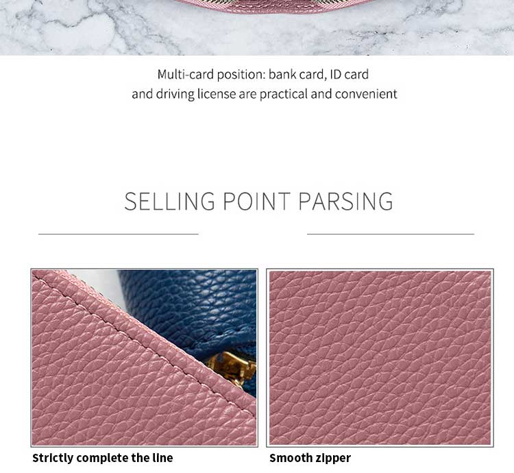 Customized Logo Mini RFID Blocking Zipper Coin Pocket Purse for Girls