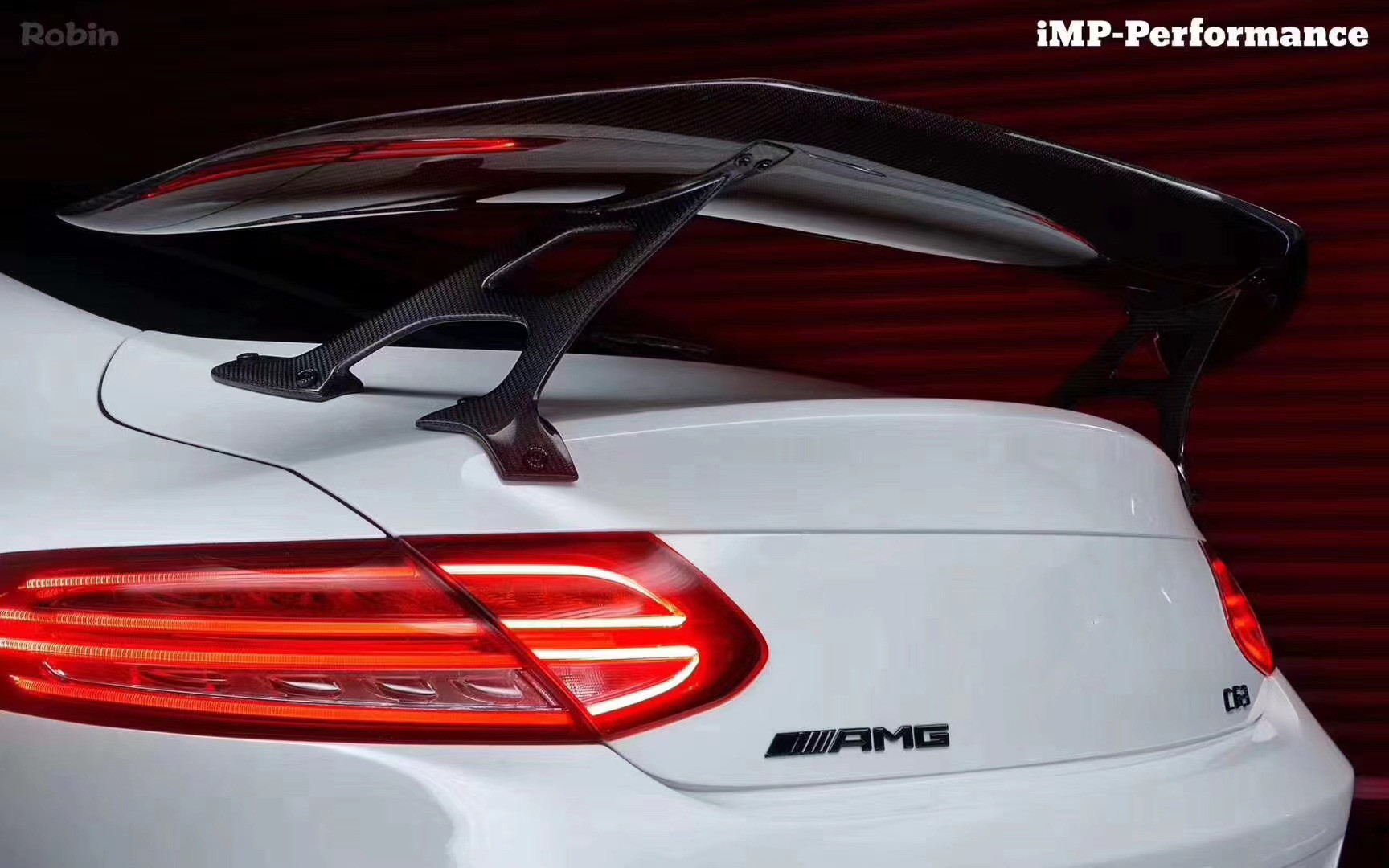 Auto Parts for Mercedes C63 Coupe Carbon Fiber Spoiler W205 C63 C63S Upgraded IMP-style GT Tail Spoiler